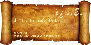 Áts Erzsébet névjegykártya
