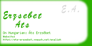 erzsebet ats business card