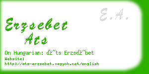 erzsebet ats business card